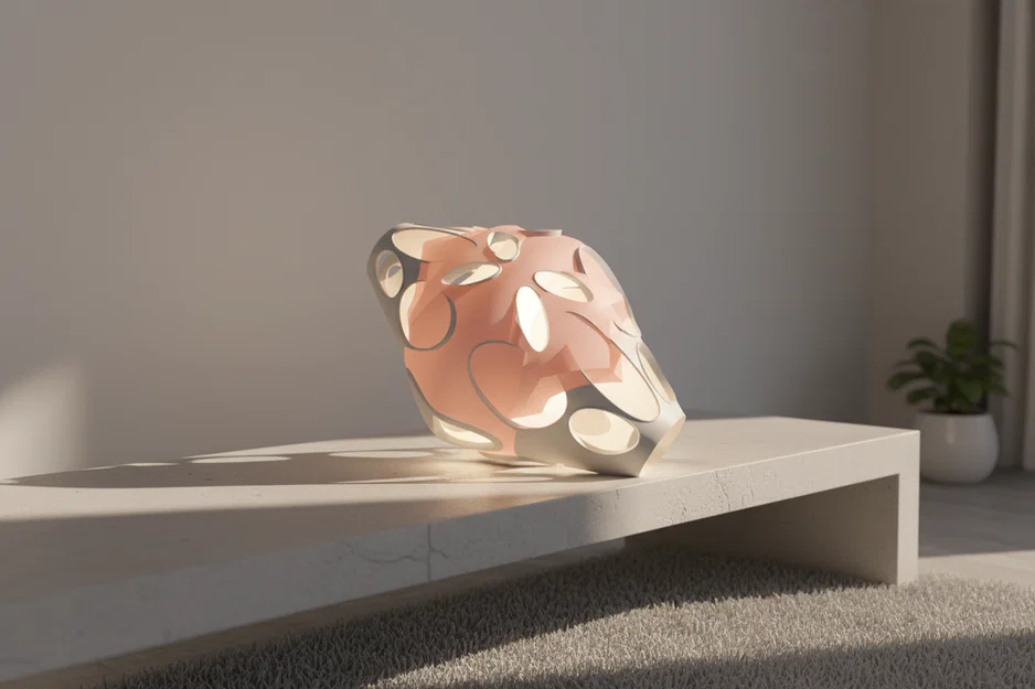 Mẫu Đèn Trang Trí Nghệ Thuật Trừu Tượng 3D In 3D Độc Đáo - Image 1