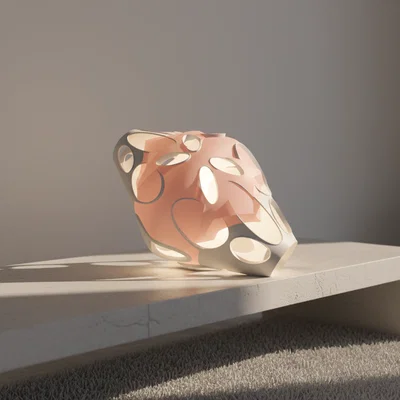 Mẫu Đèn Trang Trí Nghệ Thuật Trừu Tượng 3D In 3D Độc Đáo