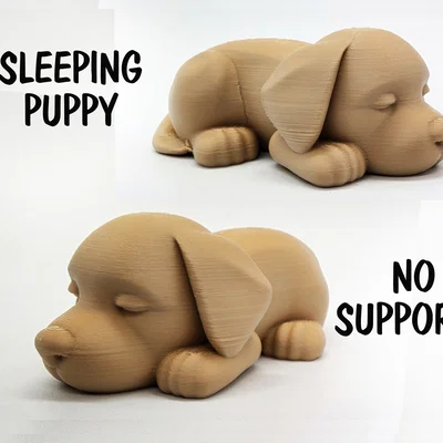 Mô hình chú cún nhỏ đang ngủ đáng yêu - In 3D không cần support