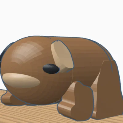 Mô hình 3D chuột lang (Guinea Pig) dễ thương trang trí bàn làm việc