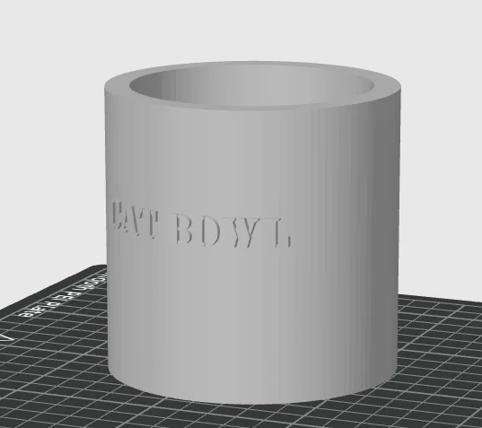 Mẫu in 3D bát đựng thức ăn cho mèo cưng thiết kế đơn giản - Image 1