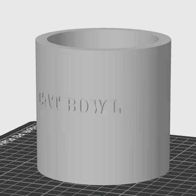 Mẫu in 3D bát đựng thức ăn cho mèo cưng thiết kế đơn giản