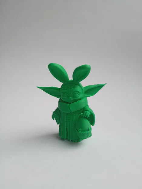 Mô hình in 3D Baby Yoda phiên bản tai thỏ trang trí Phục Sinh - Image 1