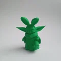 Mô hình in 3D Baby Yoda phiên bản tai thỏ trang trí Phục Sinh - Thumbnail 1