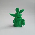 Mô hình in 3D Baby Yoda phiên bản tai thỏ trang trí Phục Sinh - Thumbnail 2