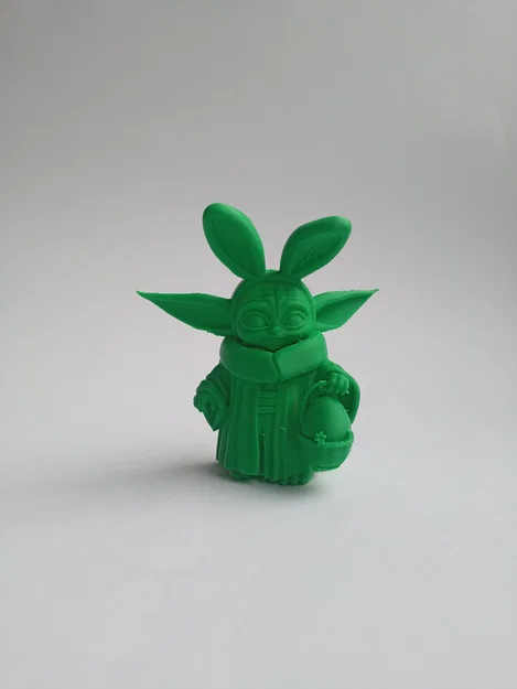 Mô hình in 3D Baby Yoda phiên bản tai thỏ trang trí Phục Sinh - Image 3