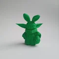 Mô hình in 3D Baby Yoda phiên bản tai thỏ trang trí Phục Sinh - Thumbnail 3