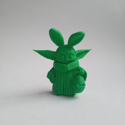Mô hình in 3D Baby Yoda phiên bản tai thỏ trang trí Phục Sinh