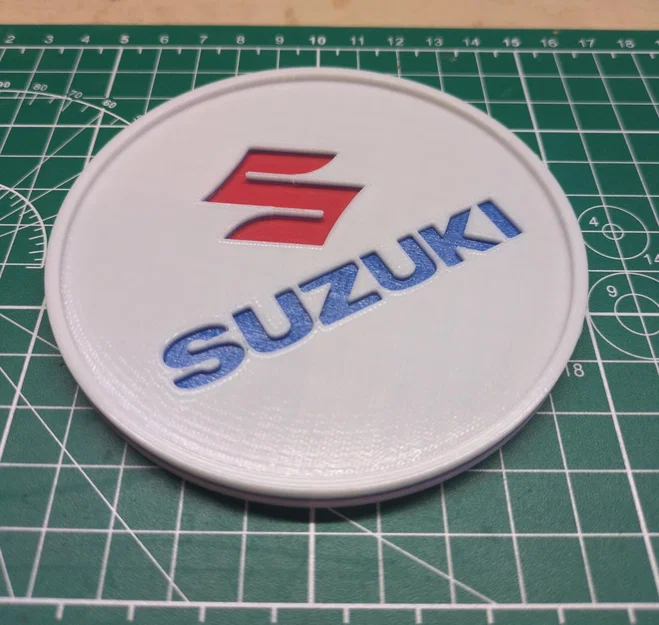 Miếng lót ly Suzuki đẹp mắt - Hướng dẫn in 3D 3 màu - Image 1