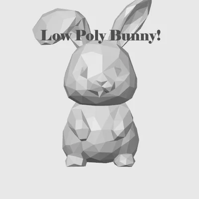 Bộ đôi Thỏ và Trứng Phục sinh Low Poly - Đồ trang trí phong cách Low Poly