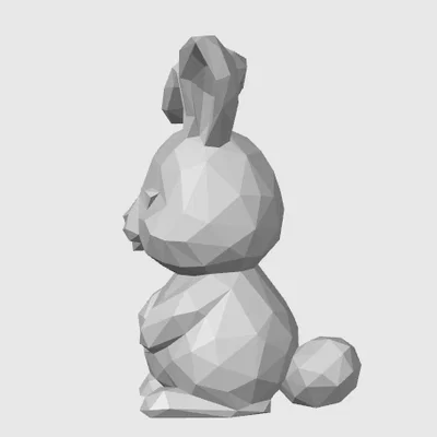 Bộ đôi Thỏ và Trứng Phục sinh Low Poly - Đồ trang trí phong cách Low Poly