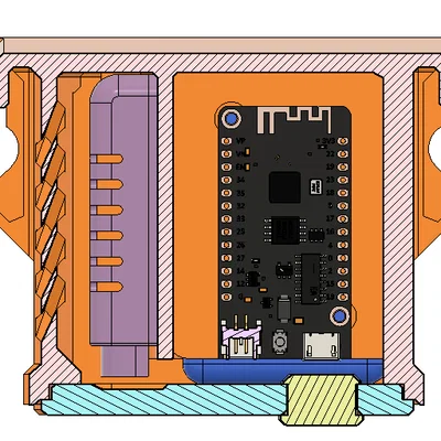 Vỏ bảo vệ cảm biến (ESP32 + pin + cảm biến nhiệt độ và độ ẩm)