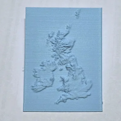 Thẻ bản đồ độ cao UK + Ireland (Quần đảo Anh)