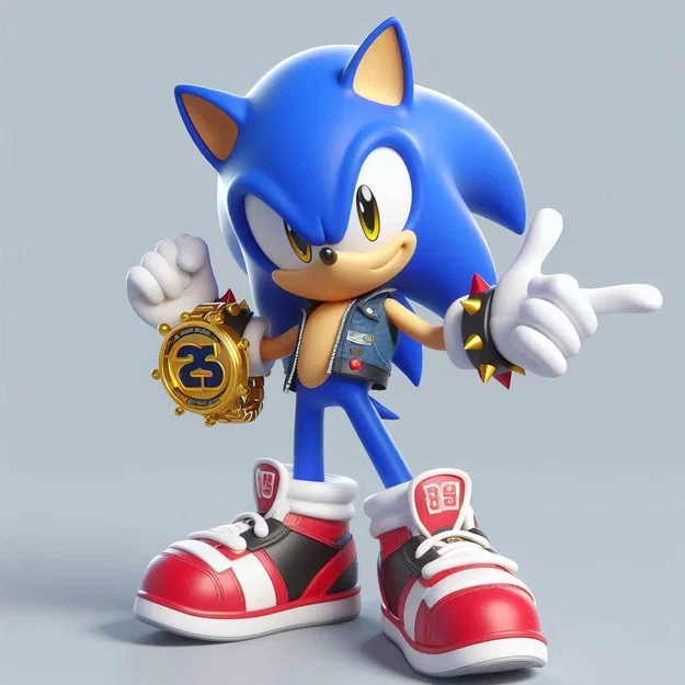 Mô hình 3D Sonic the Hedgehog cực chất cho tín đồ in 3D - Image 1