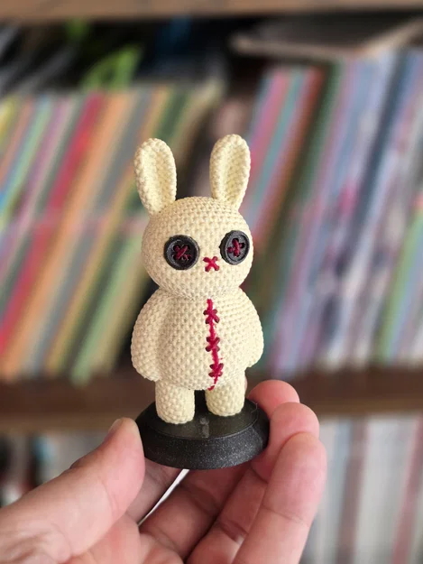 Mô hình chú thỏ Crochet Bunny in 3D dễ thương trang trí bàn - Image 1