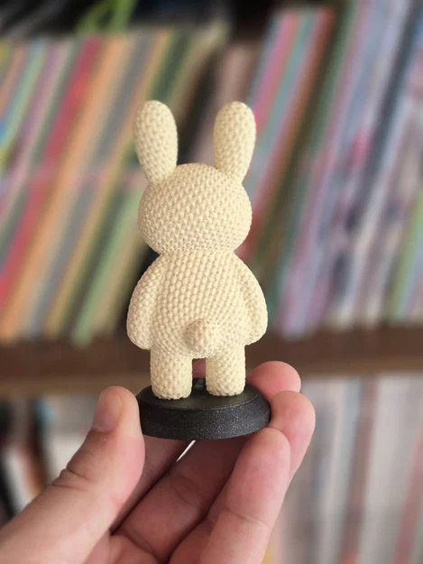 Mô hình chú thỏ Crochet Bunny in 3D dễ thương trang trí bàn - Image 2