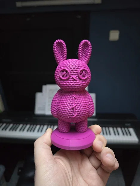 Mô hình chú thỏ Crochet Bunny in 3D dễ thương trang trí bàn - Image 3