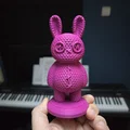 Mô hình chú thỏ Crochet Bunny in 3D dễ thương trang trí bàn - Thumbnail 3