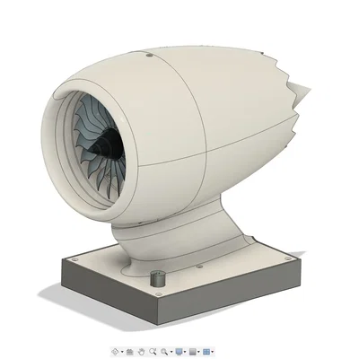 Động cơ phản lực để bàn (Desktop Jet Engine) tích hợp động cơ điện