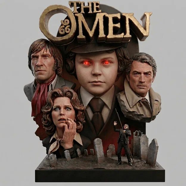 Mô hình 3D The Omen 1976 - Tượng kinh dị ấn tượng cho người sưu tầm - Image 1
