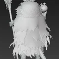 Mô hình 3D Lizard Mage 1 - Pháp sư hắc ám cho game RPG - Thumbnail 3
