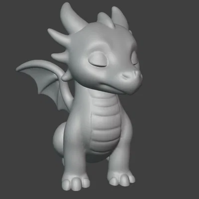 Mô hình rồng con 3D dễ thương trang trí bàn làm việc cực đẹp