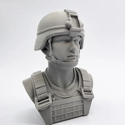 Tượng bán thân người lính (Male Army Soldier Bust) trang trí