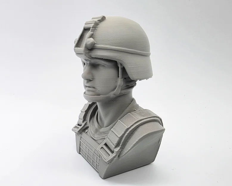 Tượng bán thân người lính (Male Army Soldier Bust) trang trí - Image 2