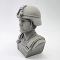 Tượng bán thân người lính (Male Army Soldier Bust) trang trí - Thumbnail 2