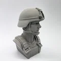 Tượng bán thân người lính (Male Army Soldier Bust) trang trí - Thumbnail 6