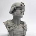 Tượng bán thân người lính (Male Army Soldier Bust) trang trí - Thumbnail 7