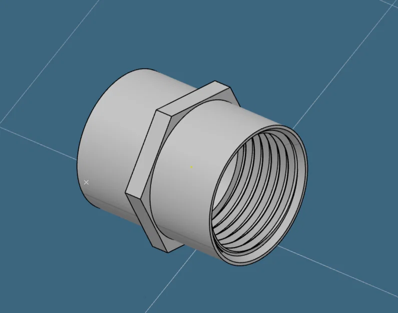 Khớp nối ống nước GHT 3/4 inch nữ-nữ (Model 3D DIY) - Image 2