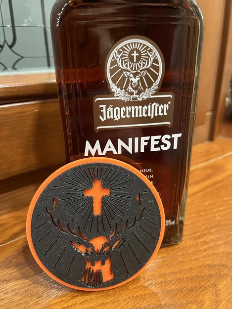 Đế lót ly hình logo Jägermeister - Image 1