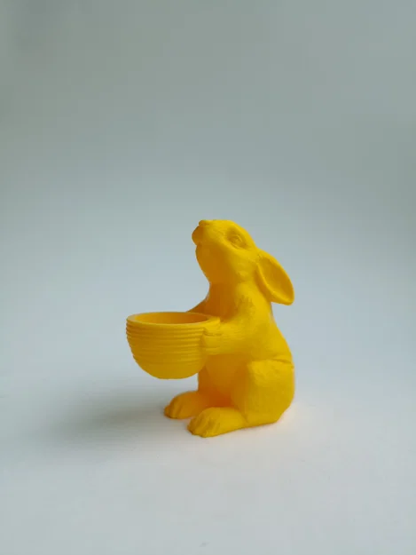Mô hình 3D chú thỏ Phục sinh cầm giỏ trang trí đáng yêu - Image 2