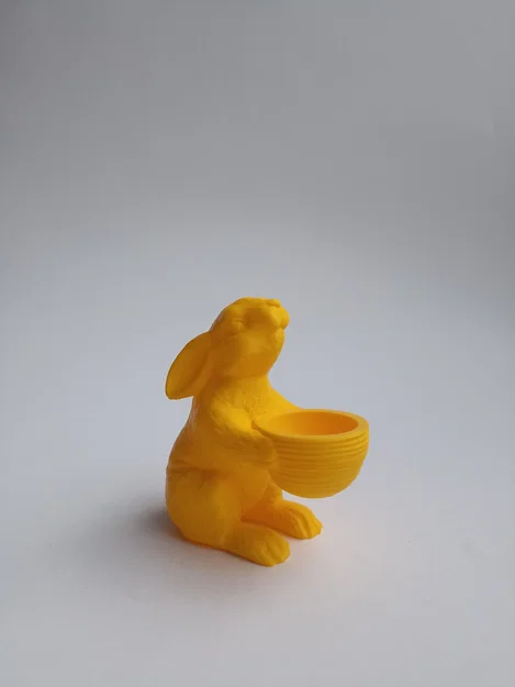 Mô hình 3D chú thỏ Phục sinh cầm giỏ trang trí đáng yêu - Image 3