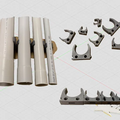 Kẹp ống nhựa (Pipe clamp) Ø25 mm