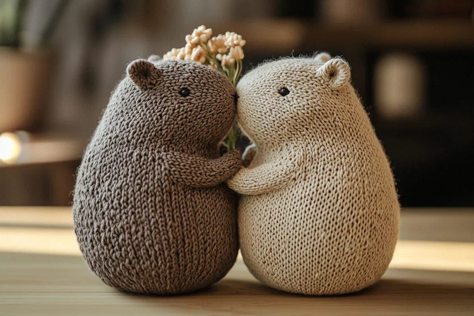 Tượng Capybara Đan Len Dễ Thương - Image 1