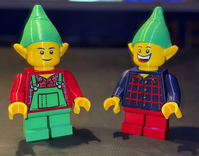 Mô hình Santa's Elves (Set 2) Brick MegaFigures (Tỉ lệ 5:1) - Image 1