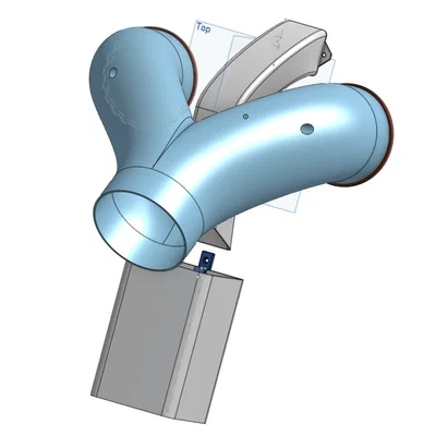 Máng dẫn rác, cửa thoát khí và thùng chứa rác cho máy in Creality K2 Plus