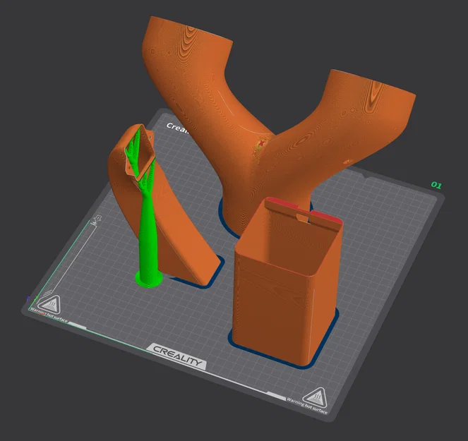 Máng dẫn rác, cửa thoát khí và thùng chứa rác cho máy in Creality K2 Plus - Image 6