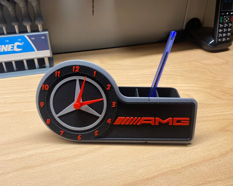 Mẫu đồng hồ MERCEDES AMG - Remix từ Maker World Clock - Image 2