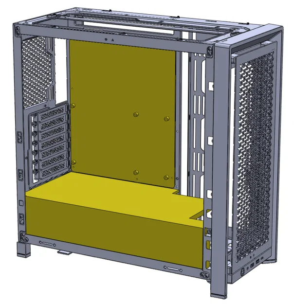 Bộ file khung che nguồn PSU và khay bo mạch chủ cho Frame 4000D (Dạng trống) - Image 1