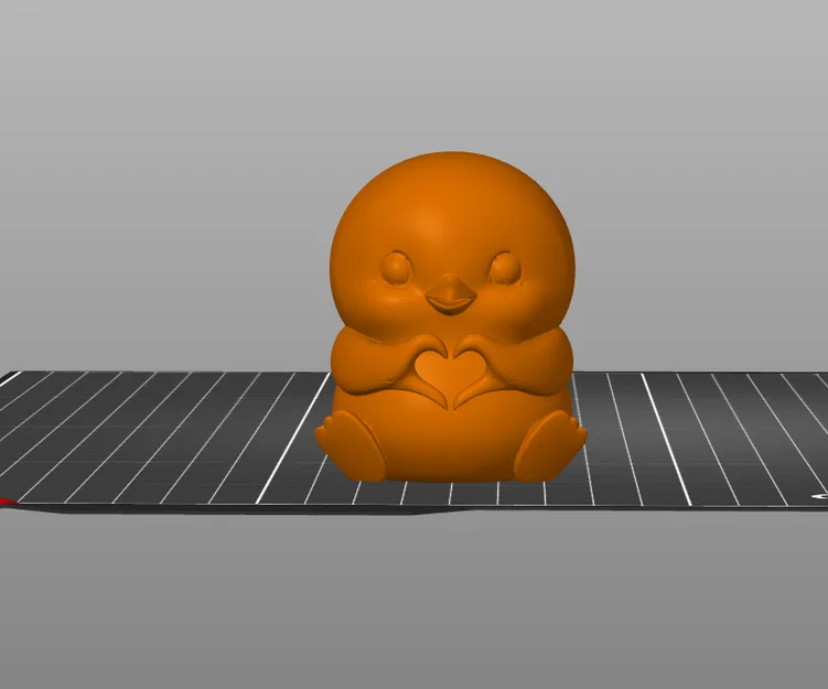 Mô hình 3D chú chim cánh cụt con đáng yêu tạo hình trái tim - Image 2