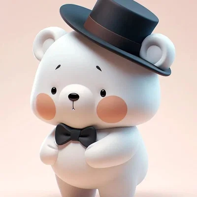 Mô hình chú gấu nhỏ đội mũ (Baby Bear Hat) đáng yêu cho in 3D