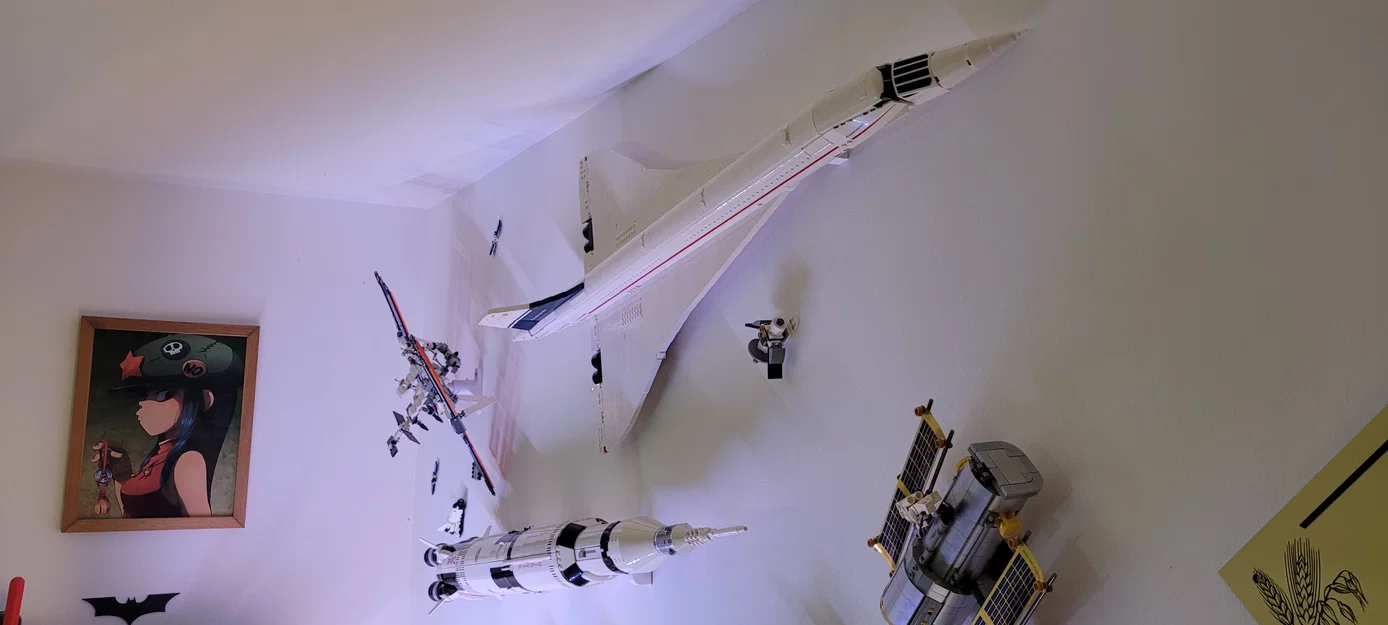 Giá treo tường in 3D cho mô hình Lego Concorde 10318 - Image 1