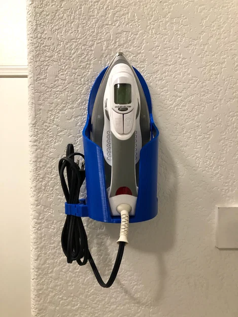 Giá treo bàn ủi gắn tường tích hợp kẹp giữ dây điện - Image 2