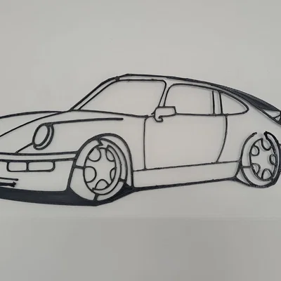 Mô hình trang trí tường xe Porsche - Thiết kế tinh tế cho tín đồ tốc độ