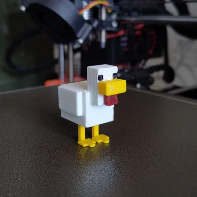 Mô hình chú gà Minecraft đa màu sắc in 3D cực dễ thương