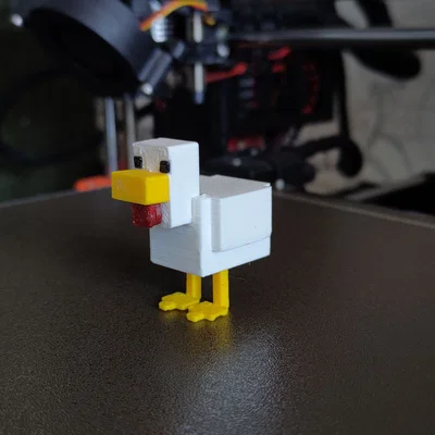 Mô hình chú gà Minecraft đa màu sắc in 3D cực dễ thương
