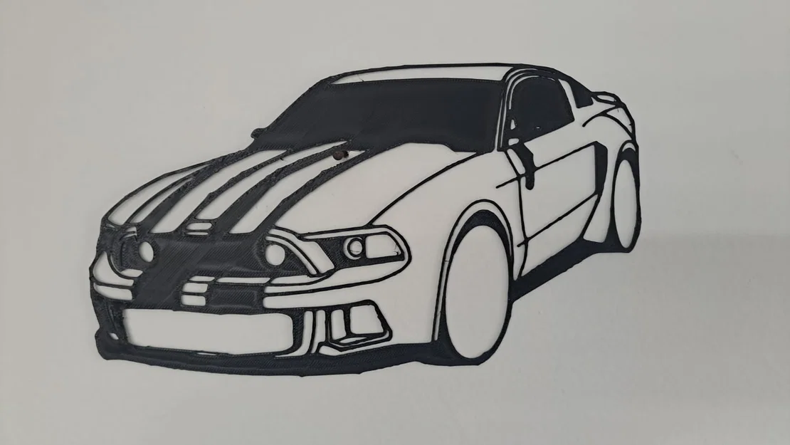 Mô hình trang trí tường xe Ford Mustang in 3D đẹp mắt - Image 2